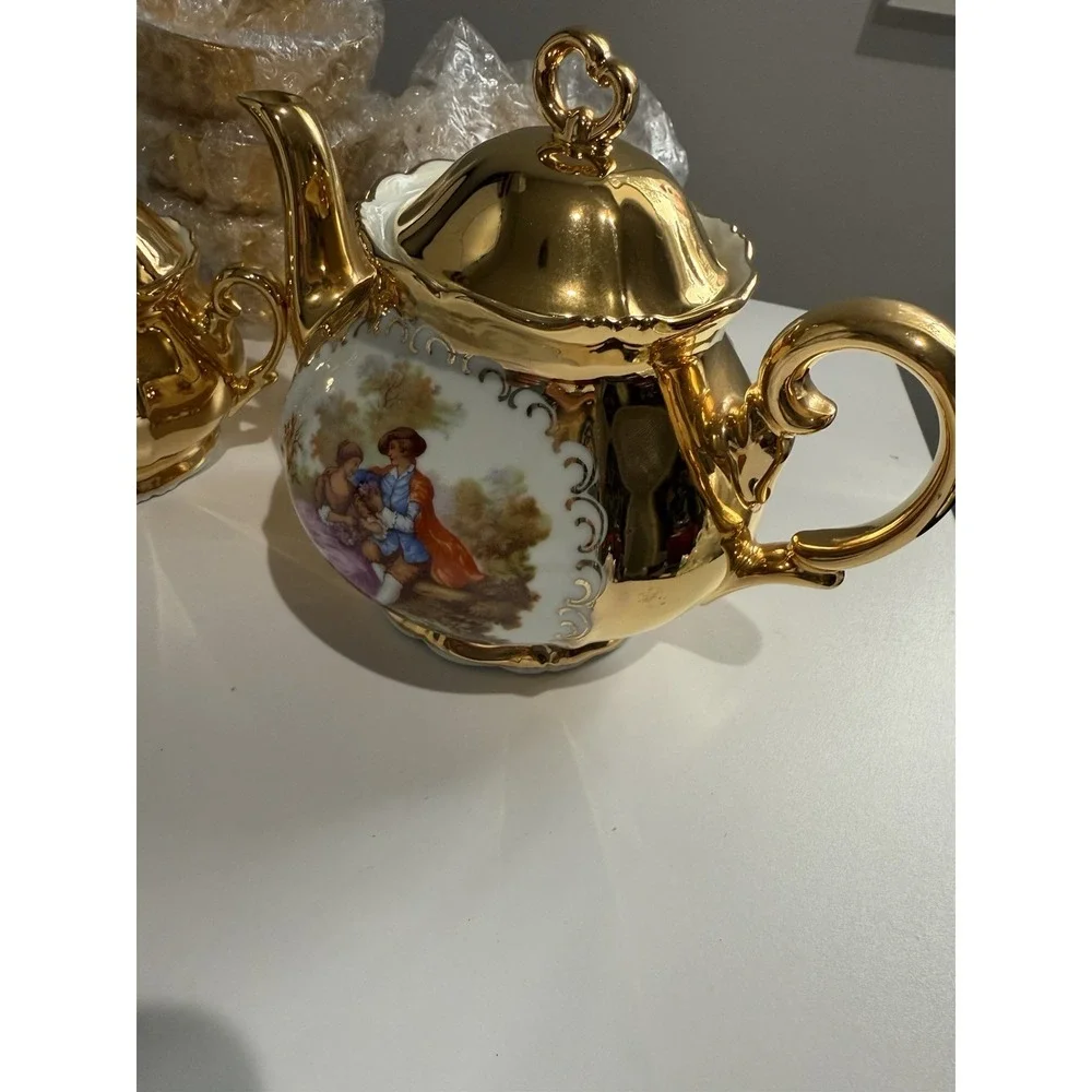 Love Story Tea Pot Set Made in‎ Italy by Bavaria 18 Pieces NEW & UNUSED